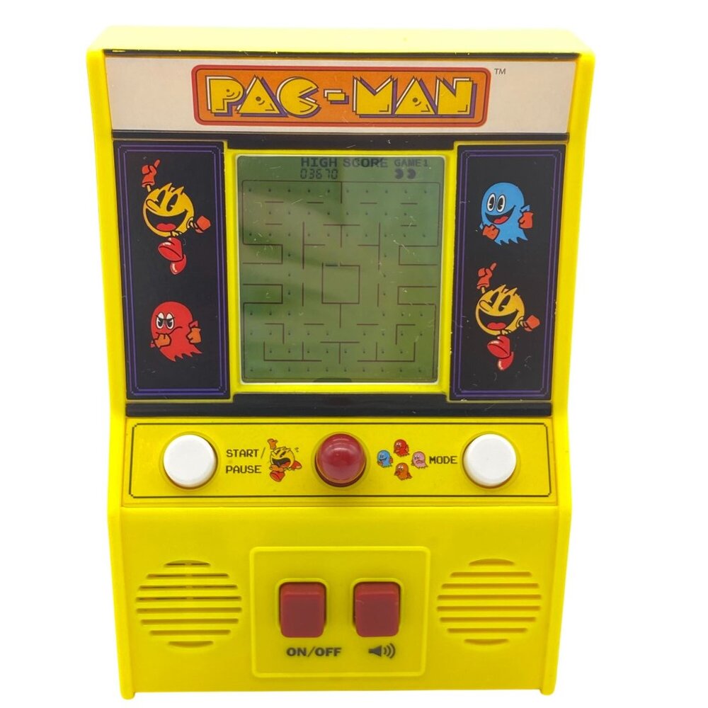 Pac-Man Mini Handheld Arcade Game‎ Bandai Namco 09521 Vtg Works Great